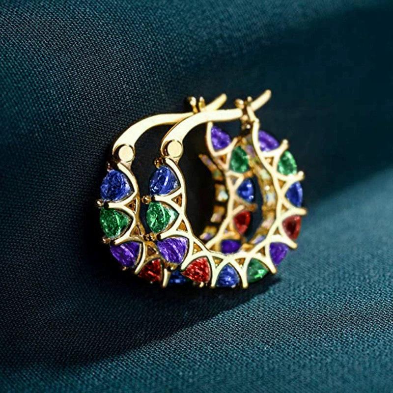 Серьги U-образной формы из французского циркония от Huitan Fashion для женщин