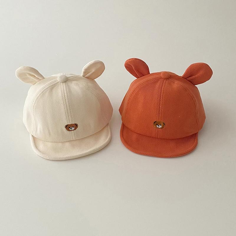 Cap Cartoon Baseball Cute Baby Bear Breathable Cotton Infant Boy Girl Peaked Cap Spring Casual Travel Toddler Sun Hats
