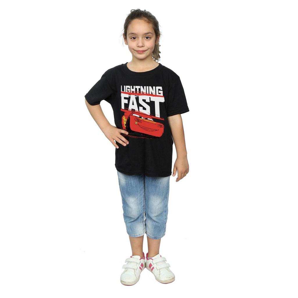 Disney Girls Cars Lightning Fast Cotton T-Shirt