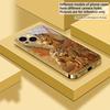 Фантастический Золотой Зверь Для iPhone 17Pro Max 16 17 Pro 15 Pro 14 13 Plus 12 Mini 11Pro Max XR 16E 17Air Золотой стеклянный чехол для телефона