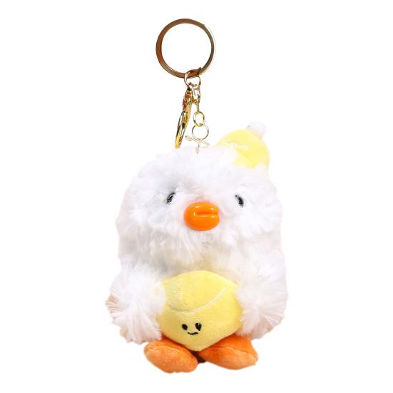 Бейсбольная утка брелок для ключей для пар плюшевая игрушка для сумок рюкзаков мягкая набивная игрушка брелок с металлическим зажимом милый подарок для детей взрослых