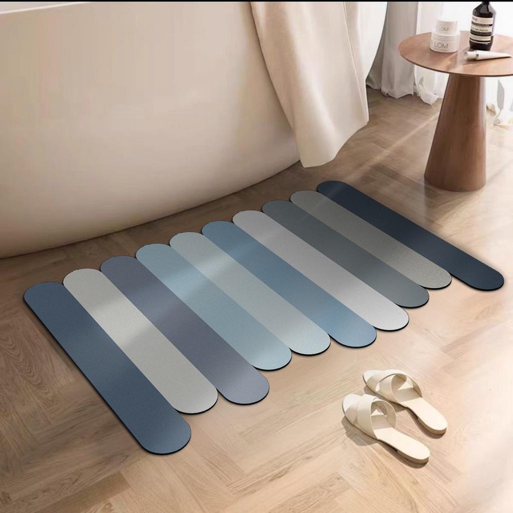 Soft Waxy Color Small Fresh Bathroom Diatom Mud Mat Toilet Absorbent Mat Non-slip Household Toilet Carpet