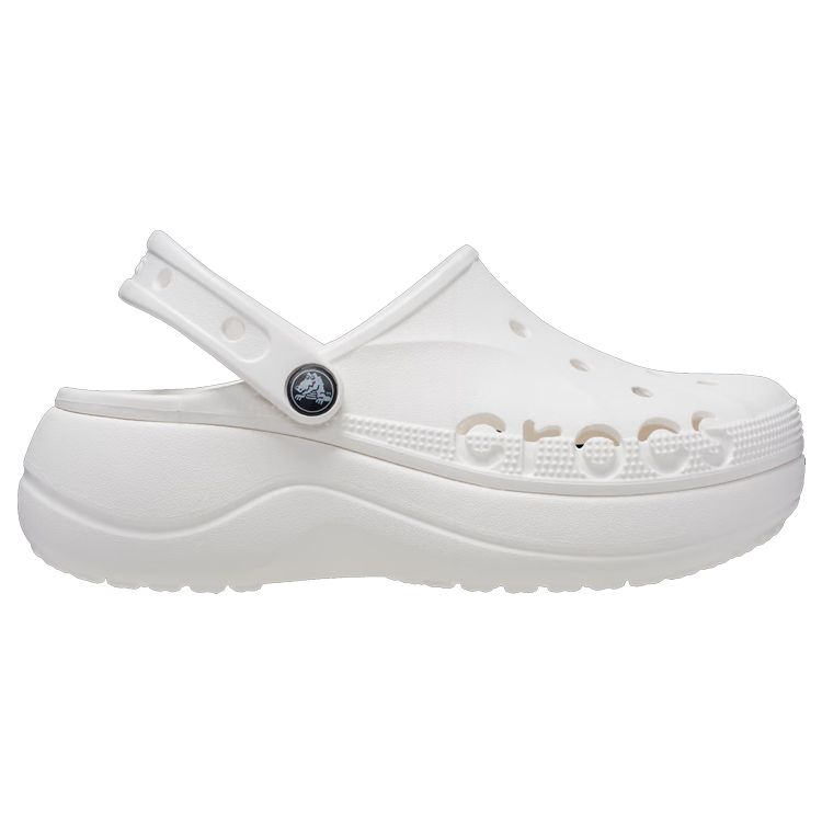 Crocs Baya Platform Clog EVA Non-Slip Wear-Resistant Cloud Shoes Women Clogs White 208186-100