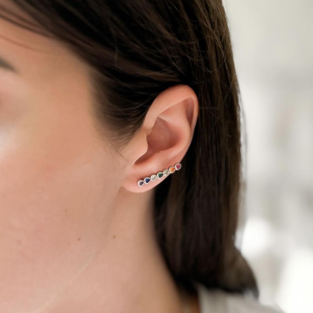 Silver Earrings with Cubic Zirkonia (2146209)