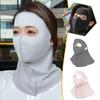 New 3D Full Face Sun Protection Mask Breathable UPF50+ Ice Silk Mask Dustproof Neck Protection Sunshade Face Mask Summer