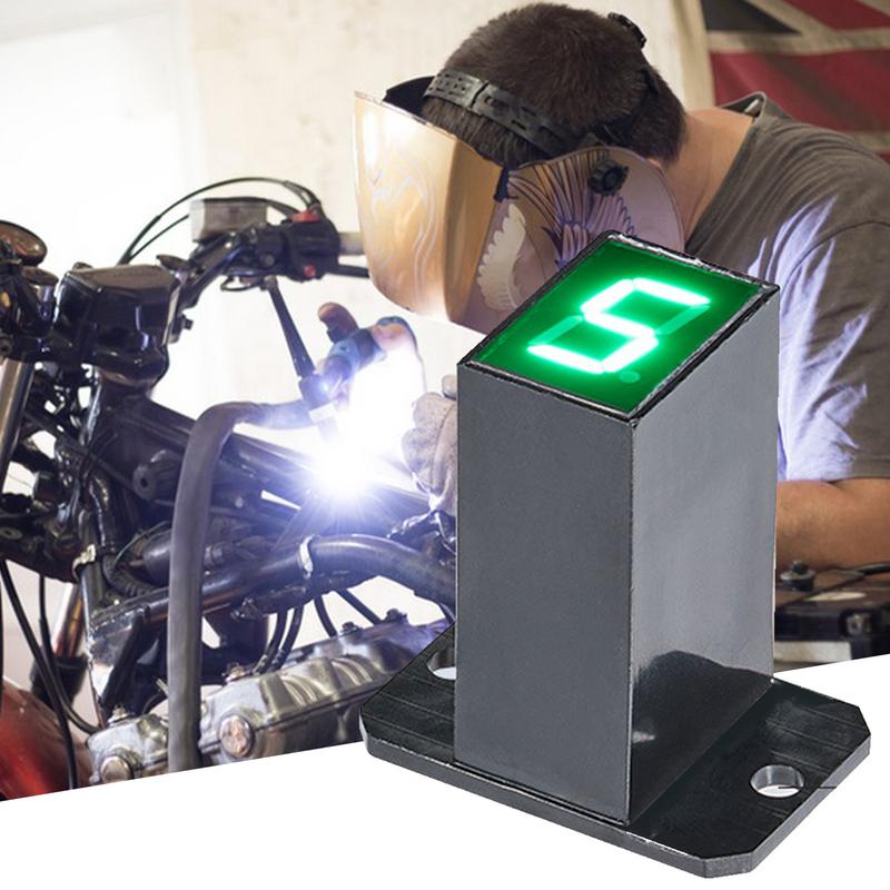Индикатор переключения передач для мотоцикла 12 В, цифровой измеритель скорости для мотоцикла, 0-6 скоростей, подсветка зеленым светом, водонепроницаемый цикл