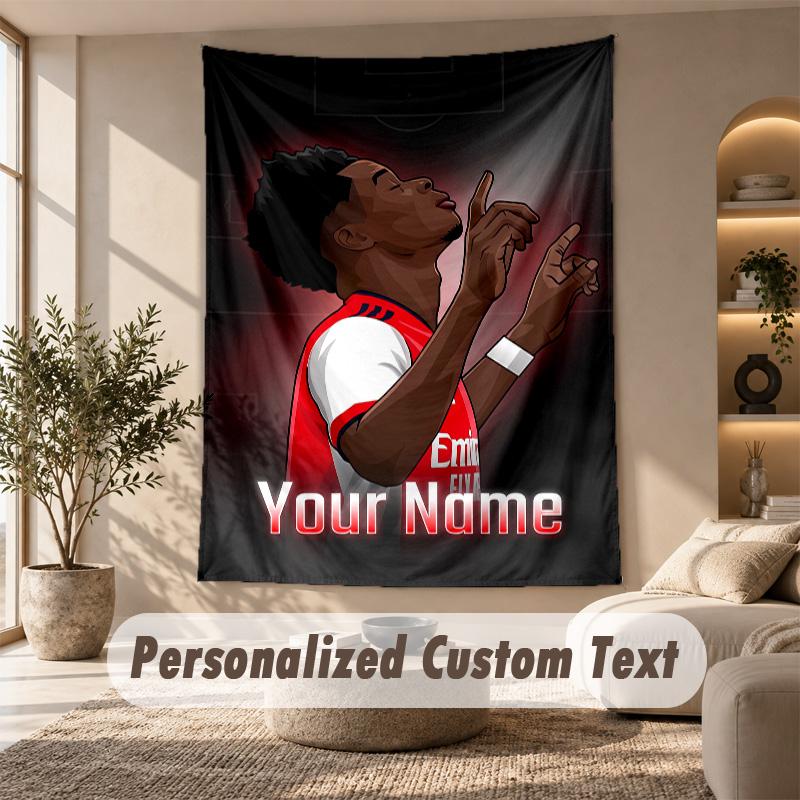 Tapestry Custom Name Text, Wall Hanging Tapestry Home Room DecorBukayo Saka