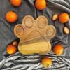 Разделочная доска из дерева в форме забавной лапы для кухни с пазом, 10,25" Д x 11" Ш Декоративная разделочная доска для колбасных изделий в форме забавной лапы