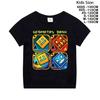Geometry Dash T Shirt Boys Girls Kids Summer Crewneck Cotton Short Sleeve Funny Cartoon Tshirt Graphic Tees Tops