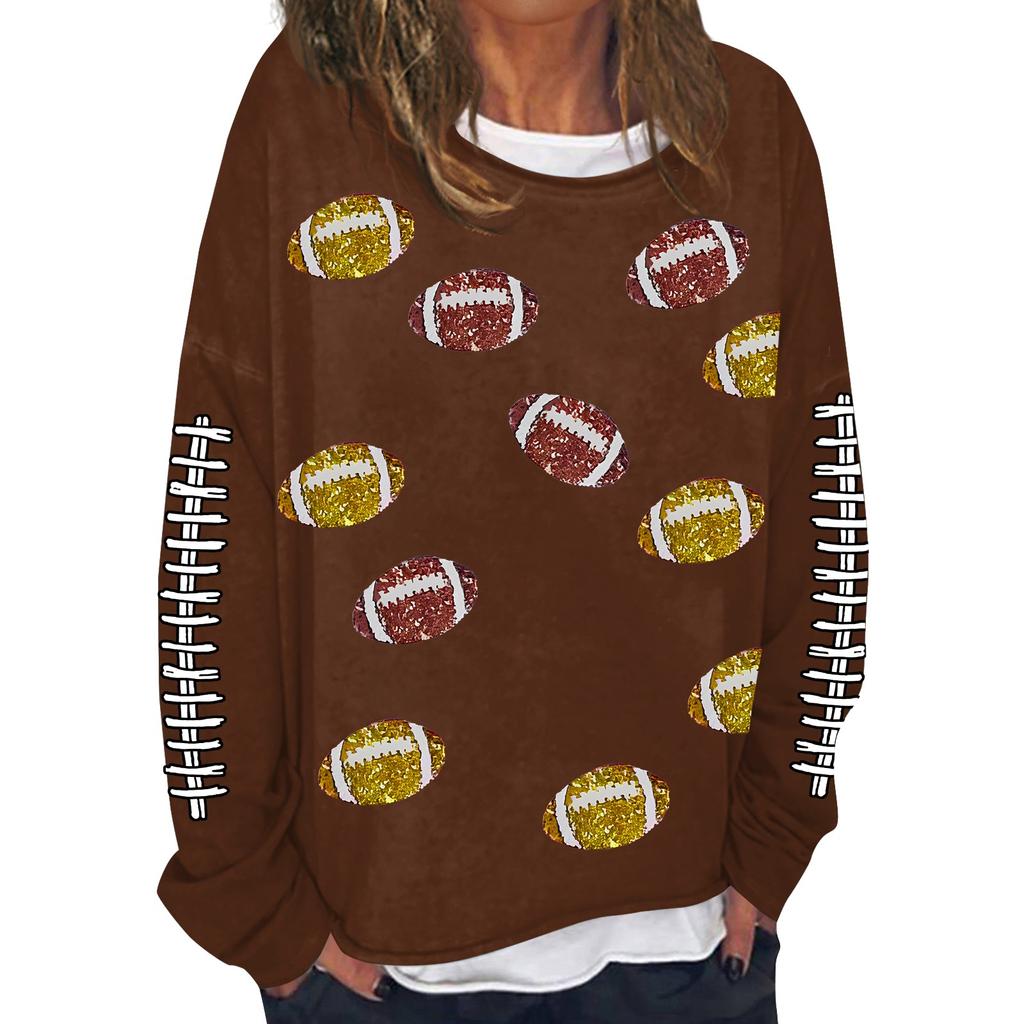 Женская модная повседневная толстовка с длинным рукавом и круглым вырезом с принтом