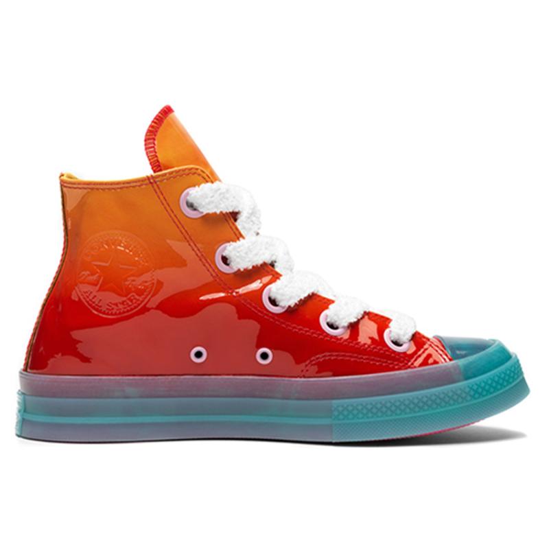 J.W.Anderson x Converse 1970s Chuck Taylor Hi Toy Удобные Нескользящие Легкие Высокие Кеды для Скейтбординга Унисекс Оранжевые