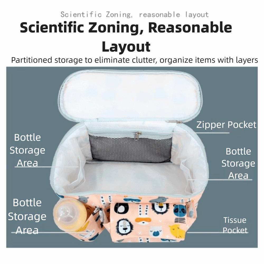 Сумка для подгузников большой вместимости, ткань Оксфорд, аксессуары для коляски, органайзер для коляски, для использования с прогулочной коляской
