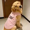 Pet dog clothes spring and autumn super cute pink piggy print skin-friendly vest large dog golden retriever Labrador