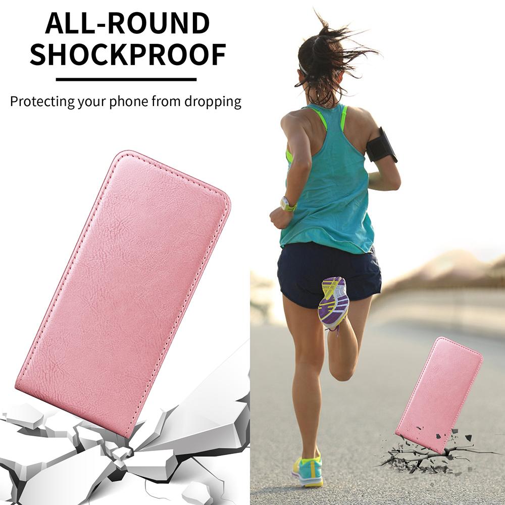 For ZTE Blade V70 Design/V70 Vita Case with Card Slot Magnetic Vertical Flip Leather Phone Cover