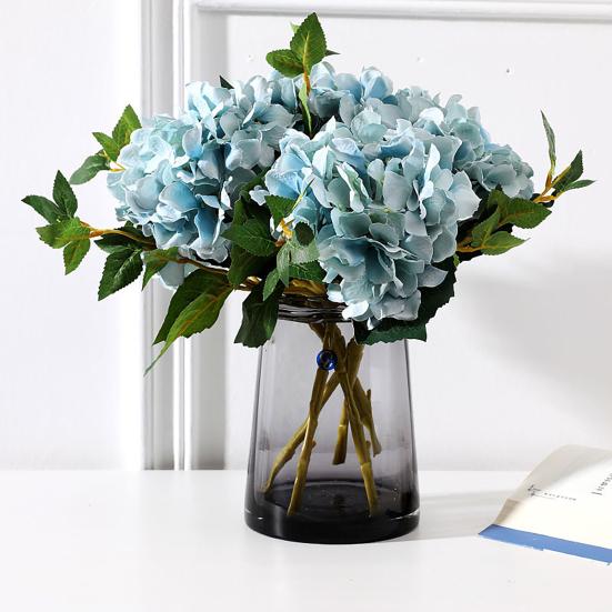 1 шт., искусственная гортензия, устойчивая к выцветанию, реалистичный яркий цвет, аксессуар для фотографии, цветок из искусственного шелка