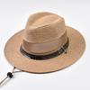 Летние повседневные соломенные шляпы с вырезами Panama Trilby Jazz Hat Для улицы Защита от солнца Пляжная шляпа Рыбалка Альпинистская кепка