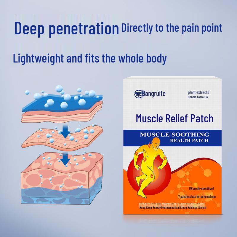 Hong Kong Bonrite Muscle Relief Patch for Shoulder, Neck, Spine, Back, and Knee Soreness
