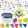 118 Сквигов Присосок Строительные блоки для детей, DIY Игрушки для ванной, Подарки на день рождения для мальчиков и девочек