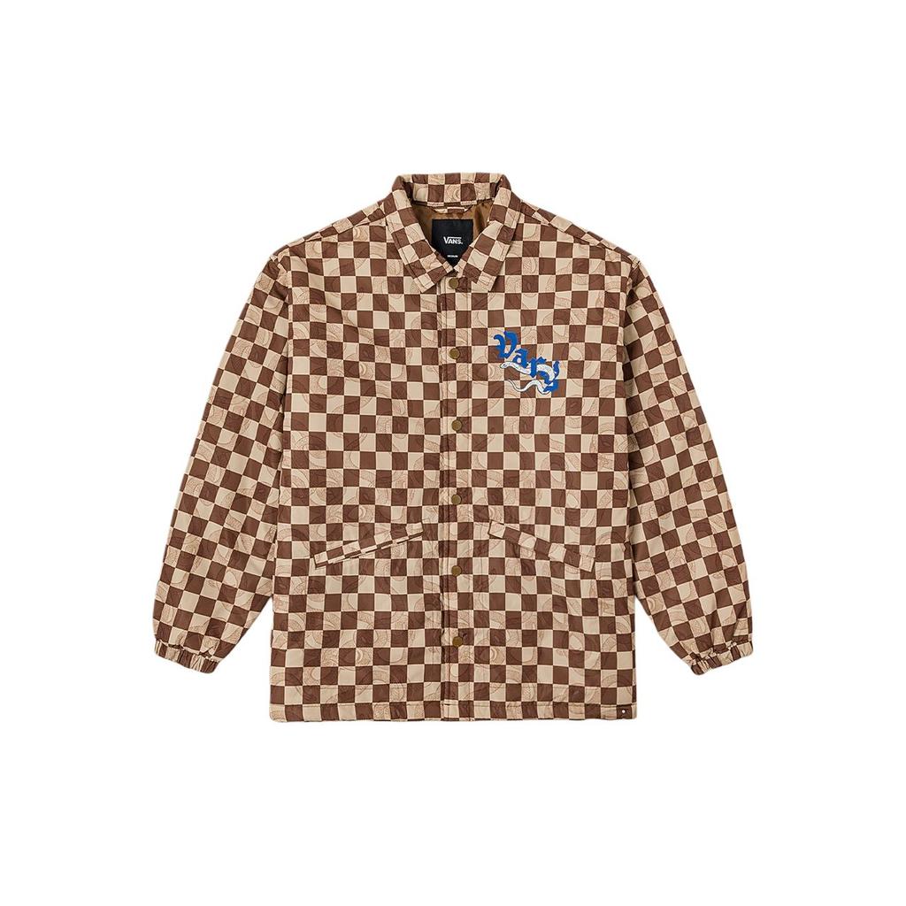 New Vans LT PADDED Jacket Unisex Brown Checkerboard VN000P36F4C