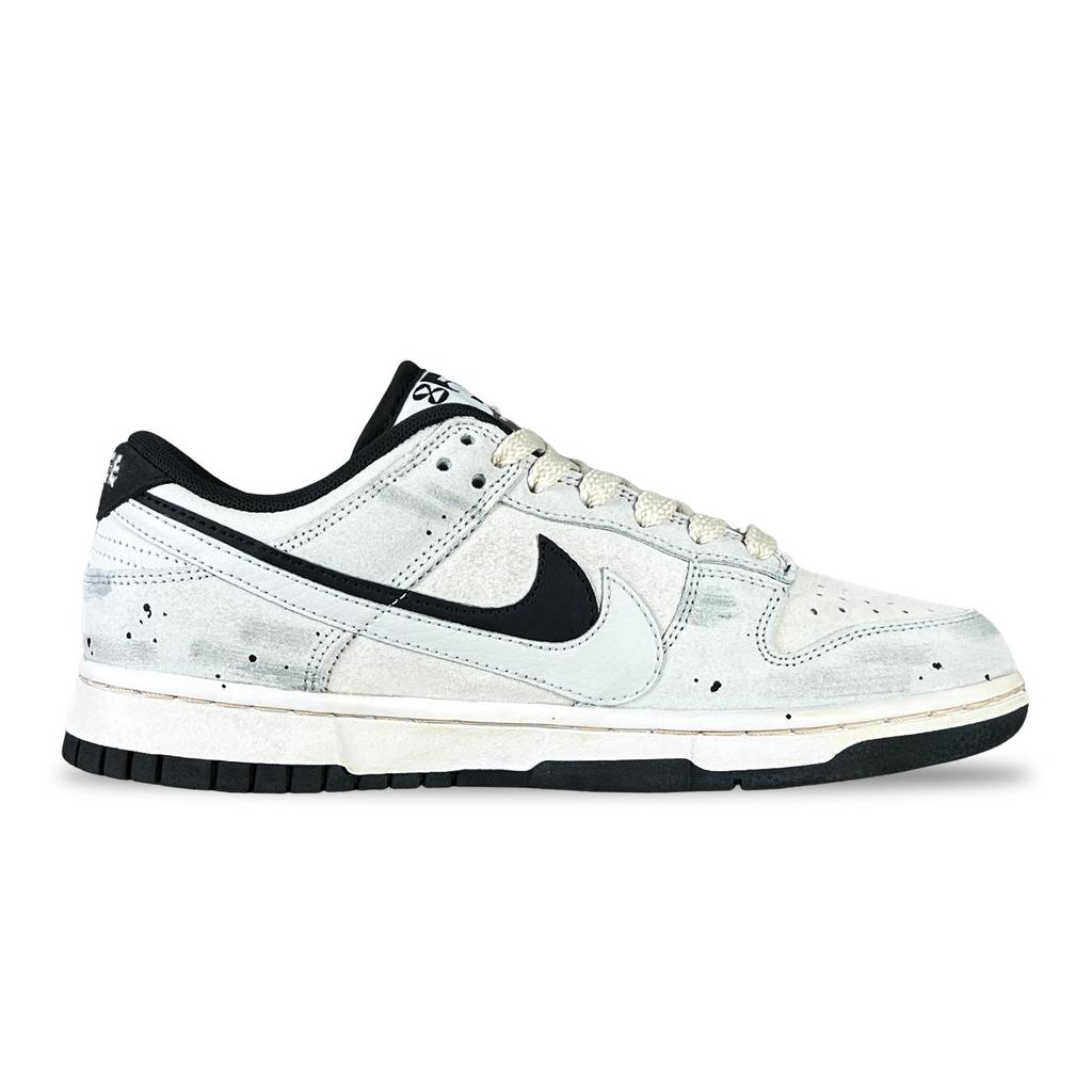Nike Кеды Dunk Скользкие Устойчивые к истиранию Низкие Скейтбордические Обувь Унисекс Черный Белый HV1800-101(Команда257-)