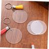EXCEART 120pcs 2-inch Clear Acrylic Key Ring Blanks with Tassels and Jump Rings, DIY Keychains, Craft Supplies, Smooth Edges, Protective Film Included