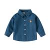Мальчиковая джинсовая рубашка 2025 осень новая весна и осень детская рубашка с длинным рукавом корейская версия детского топа