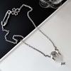 2025 Cross Flower Skull Pendant Necklace for Couples - Trendy Unisex Jewelry Chain