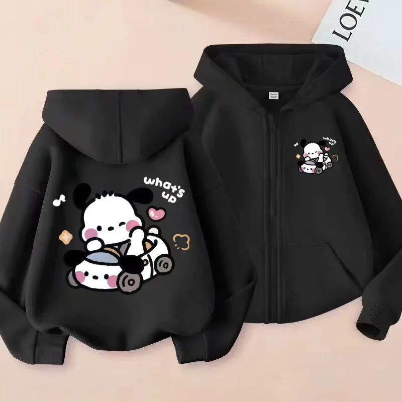 Soft and Cute Pacha Dog Children's Hooded Zipper Hoodie Cute Printed Spring and Autumn Coat Children's Clothing Top for Girls
