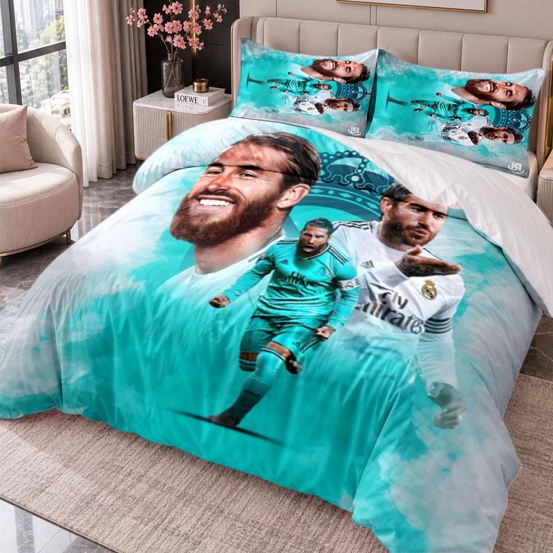 Sergio Ramos 3Pcs Bedding Set Duvet Cover With Two Pillowcases For Bedroom Home Decoration