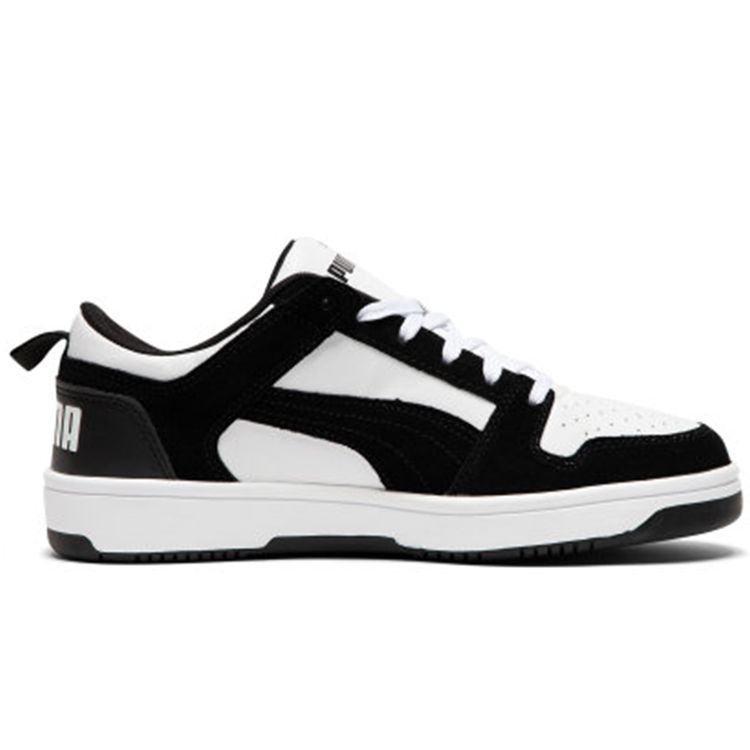 Puma Rebound Layup Lo Sd Кожаные Удобные Кроссовки с Низким Верхом Унисекс кроссовки Черный Белый 370539-01