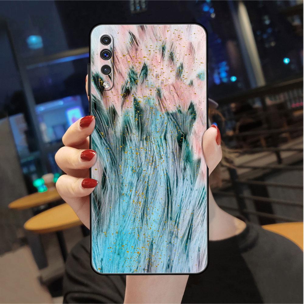 Чехол для Samsung Galaxy A50 A70 A30 A20s A20e A10 A40 A10s A10e M52 M51 M31 M30s M13 5G черный чехол для телефона роскошный золотой фольгированный арт