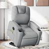 VidaXL Reclining Massage Armchair Light Grey Fabric 3204380