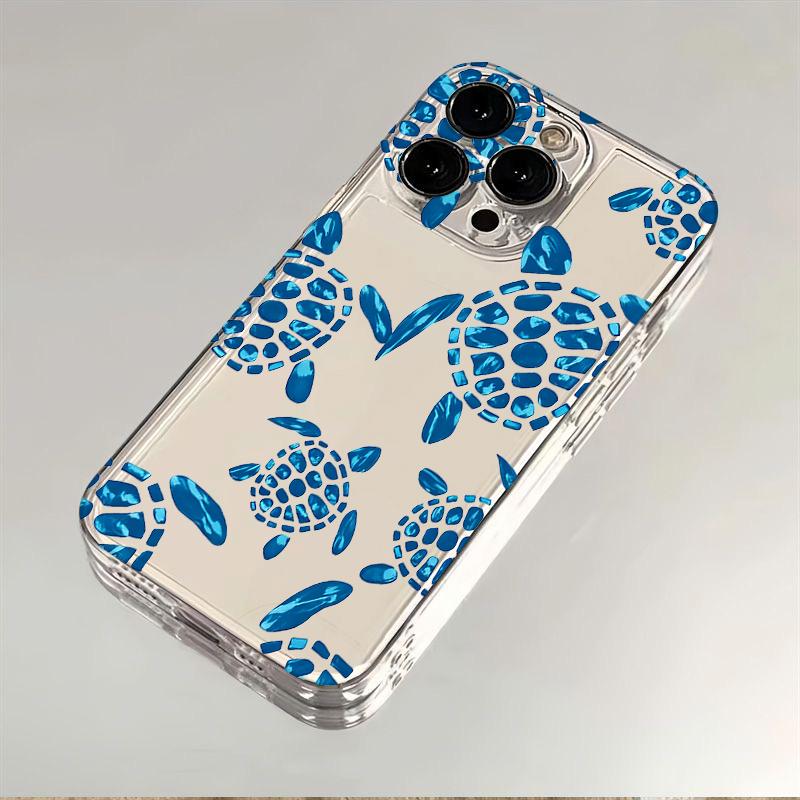 Абстрактный чехол для телефона с черепахой для iPhone 17 Air 16 15 14 13 12 11 Pro Max Plus Mini X 8 7 Мягкий прозрачный чехол Fundas Аксессуар