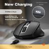 INPHIC DR01 Wireless Gaming Mouse Wired Bluetooth Tri-mode Office Mouse Right-handed Hardware Macro Desktop Laptop 2.4G Portable 12800DPI V2 Black