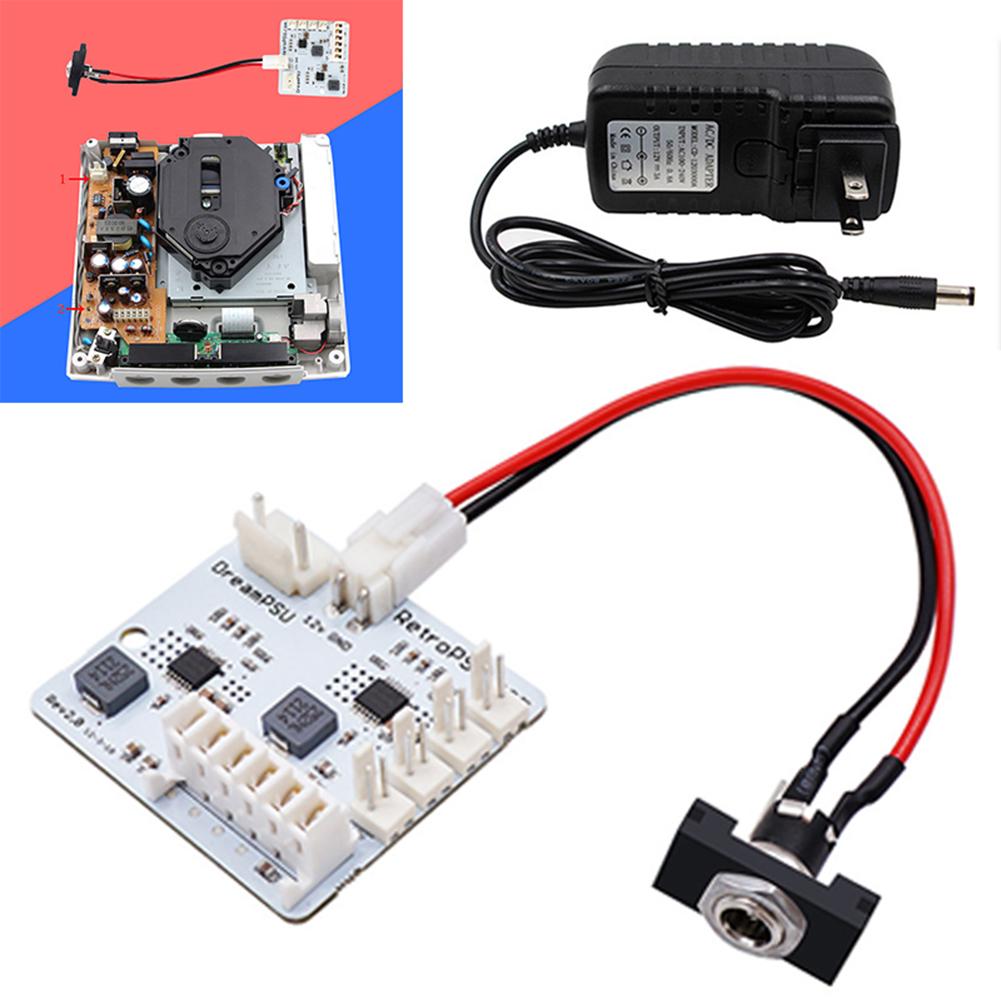 DreamPSU Rev2.0 Direct Current Power-Supply 12V Power Supply Adapter Power Supply Board Plug Adapter Kit for SEGA Dreamcast