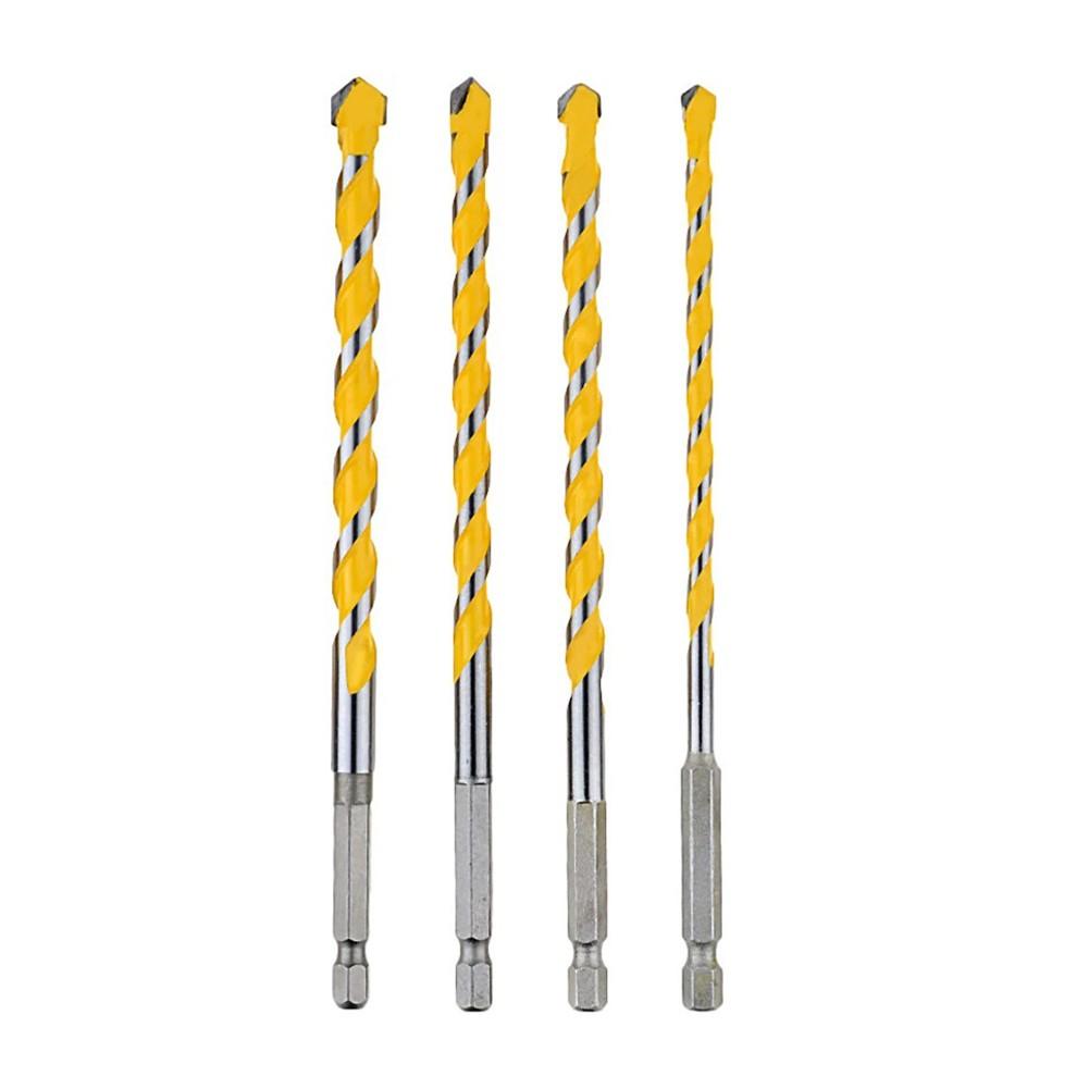 1/4 дюйма твердосплавное сверло с шестигранным хвостовиком, 4 шт., инструмент для ручной работы