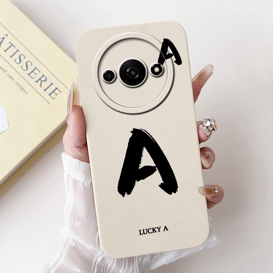Для Xiaomi Redmi A3 Задняя крышка Популярный Защита с буквами Мягкий силикон Чехлы для телефона Для RedmiA3 A 3 4G Xiaomi Poco C61 Funda
