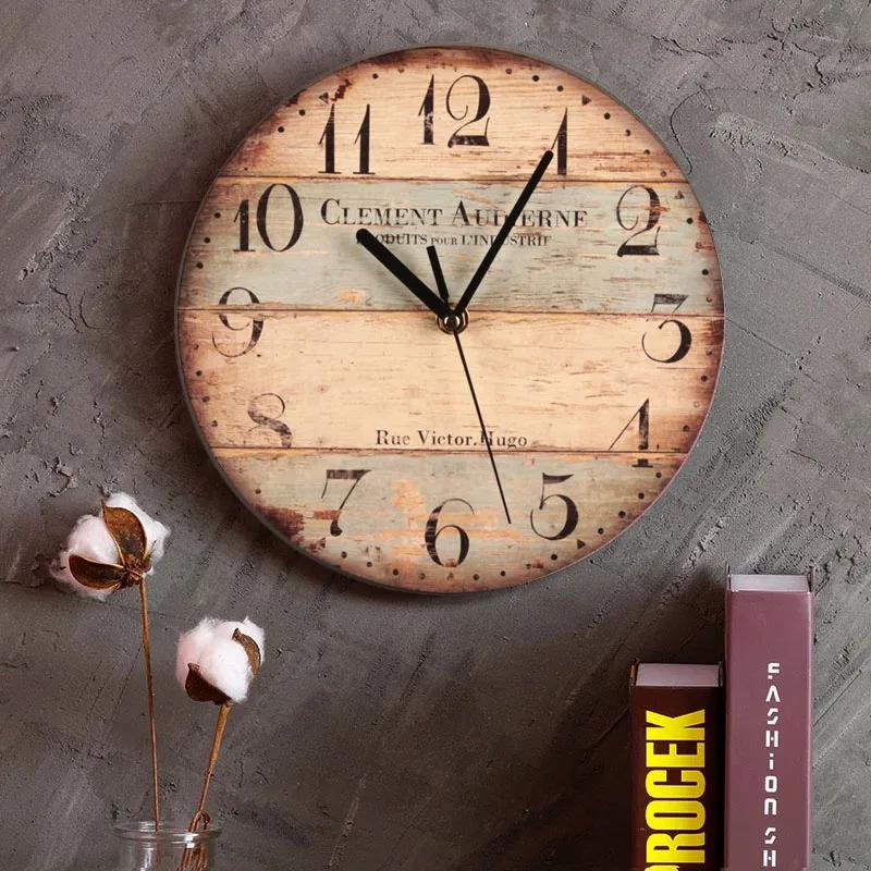 23 см простые деревянные настенные часы в скандинавском стиле с точным тихим временем для кухни, кабинета, спальни, настенные часы