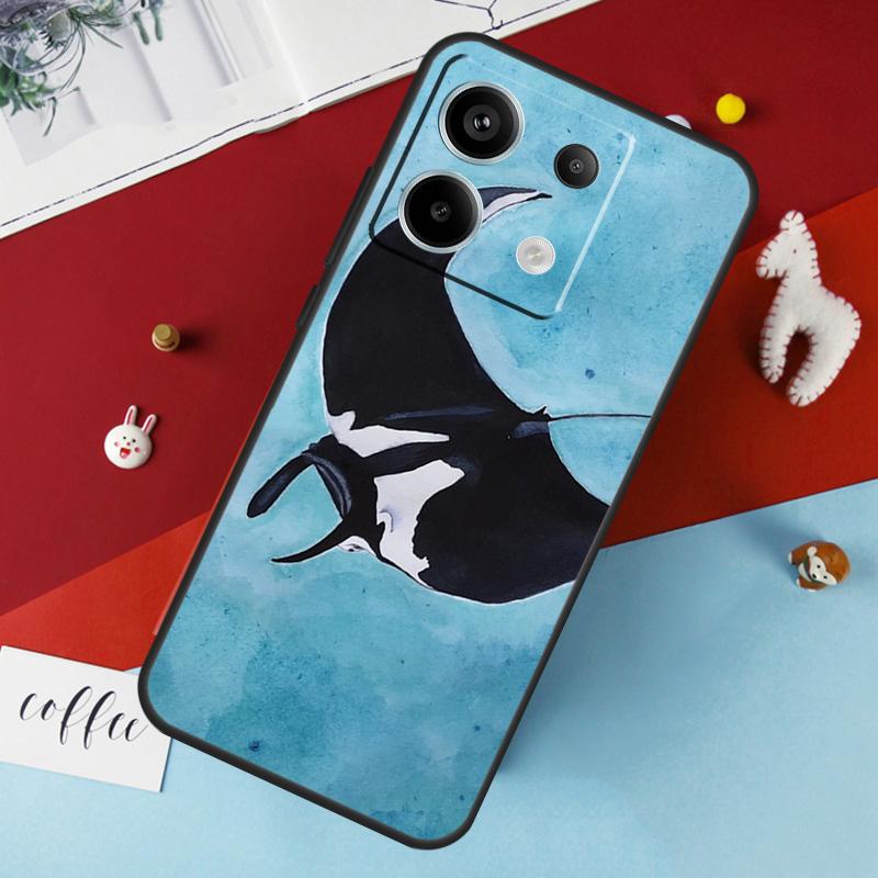 Чехол Animal Manta Ray для Xiaomi Redmi Note 14 12 11 10 9 13 Pro 11S 12S Redmi 15 14C 10C 12C 13C 15C