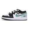 Air Jordan 1 Низкие Винтажные Баскетбольные Кроссовки Устойчивые к Скольжению и Истиранию Мужские Черно-Бело-Зеленые 553558-131(Команда85-)