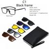 Очки-клипсы Gradul Grey White Frame 6-в-1 Поляризационные Магнитные Солнцезащитные Очки С 5 Магнитными Клипсами Могут Быть
