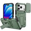 Sliding Camera‑Shield Invisible‑Holder Phone Case PC‑Hybrid‑TPU Anti‑Drop Protective Shell With Slide Lens Cover For iPhone