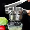 Manual Potato Ricer Stainless Steel with T-shaped Handle, Handheld Garlic Easy Squeeze Lever Juicer Press, Multifunctional Kitchen Tool for