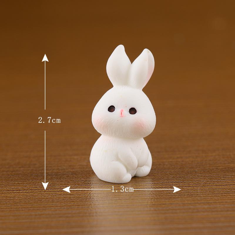 Micro Landscape Creative Cute Bunny Family Animal Doll Decoration Accessories Mini Table Top Resin Ornaments Decoration Crafts