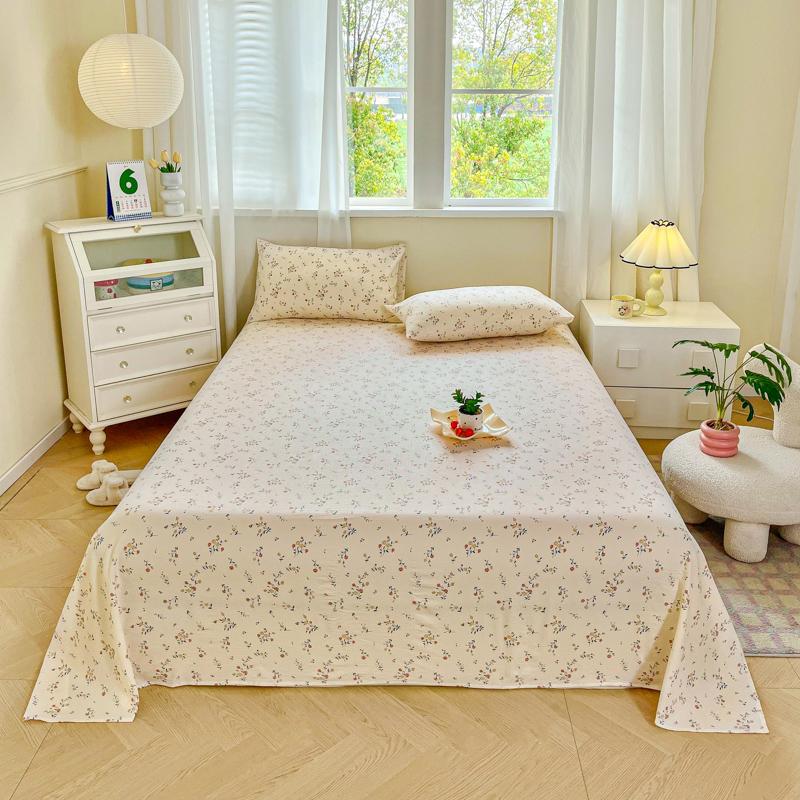 Cotton Bed Flat Sheet for Double Bed Plain Solid Color Top Sheets Single/Queen/King Flat Bedsheets Home Bed Linen Sheets