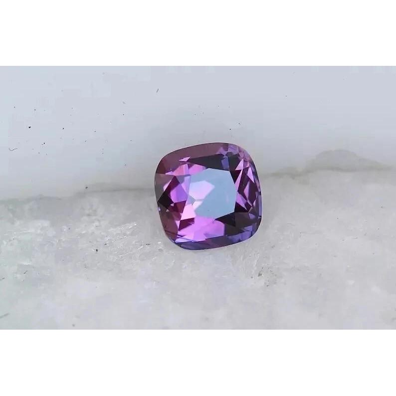 Purple Blue Sapphire Ceylon Natural 4-6 Ct Cushion Cut Fabulous Gemstone