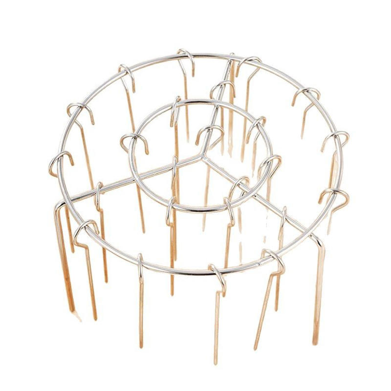 Кухонный вертикальный держатель для шампуров Круглая решетка для гриля аэрофритюрницы Съемная решетка для гриля Решетка для шашлыка со стальными шампурами
