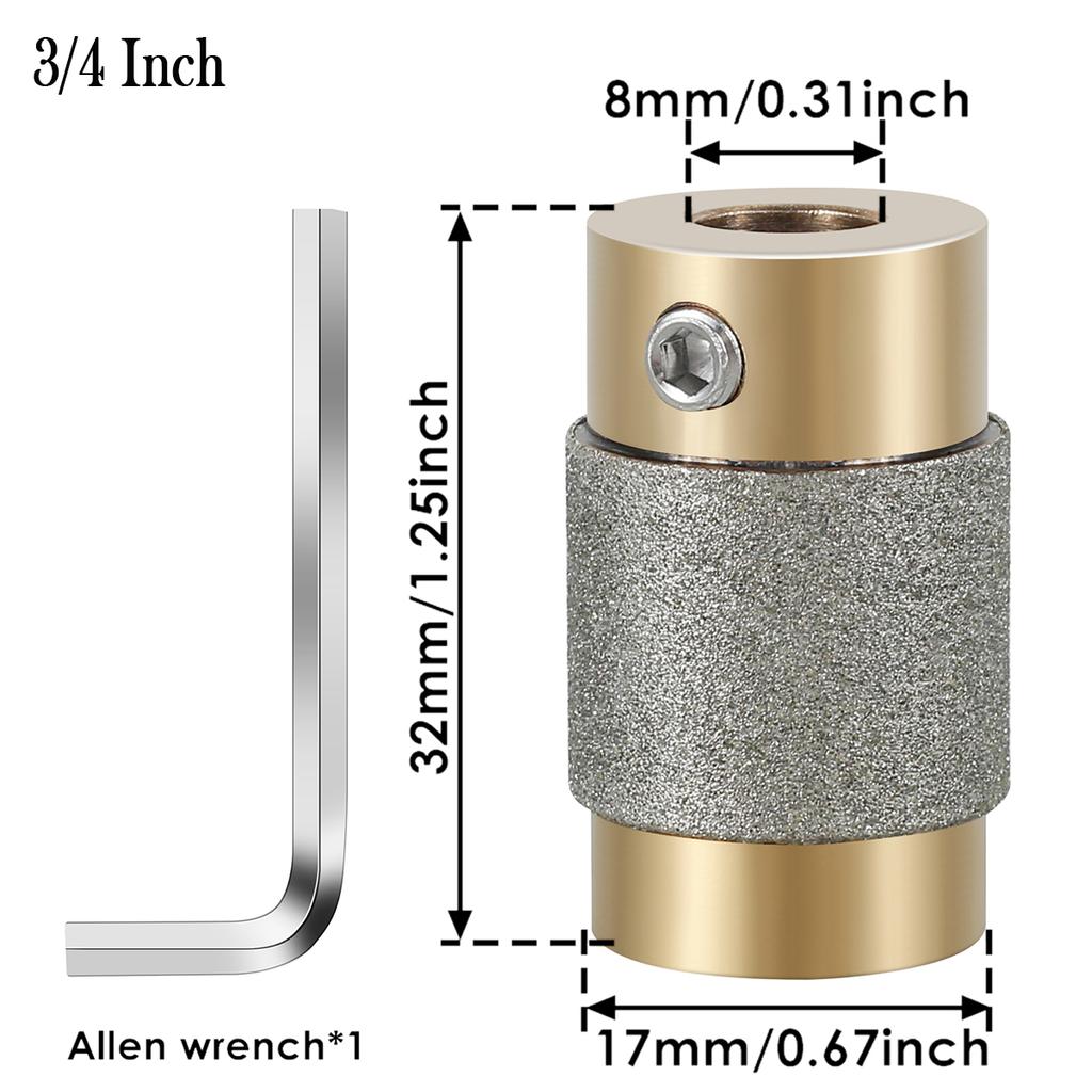 Головка шлифовального сверла для стекла, камня, витражей, алмазная шлифовальная головка 1'' 3/4" 1/4'' для стекла, камня, керамики, шлифовальных инструментов