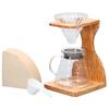HARIO V60 Coffee Dripper with Olive Wood Stand Set (1-4 Cups) - Perfect As a Gift (VSS-1206-OV)