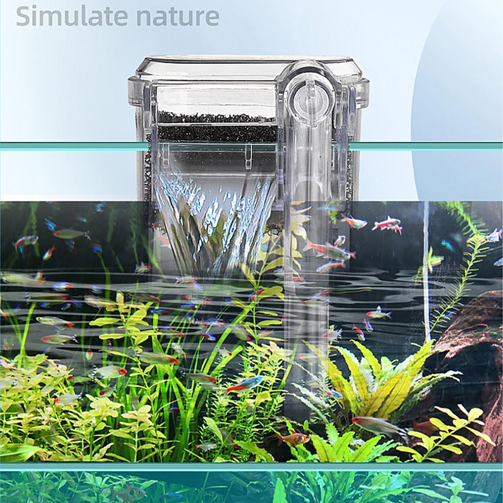 Aquarium Filter Adjustable Water Fall Mini Quiet Hang On Waterfall Fish Tank Filter USB Filting Aquarium Accessories